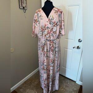 Floral Pink Maxi Dress